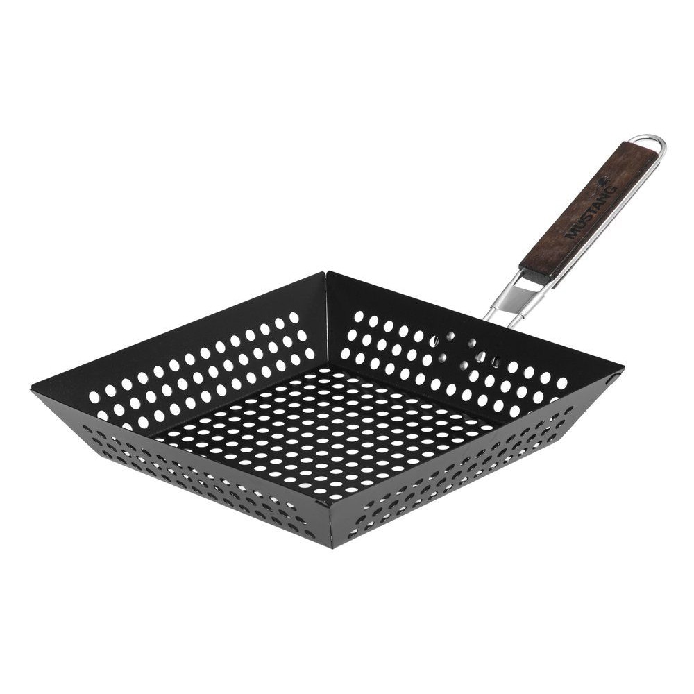 Mustang stålpanne med non-stick overflate 30 cm / grillpanne / wokpanne for grill