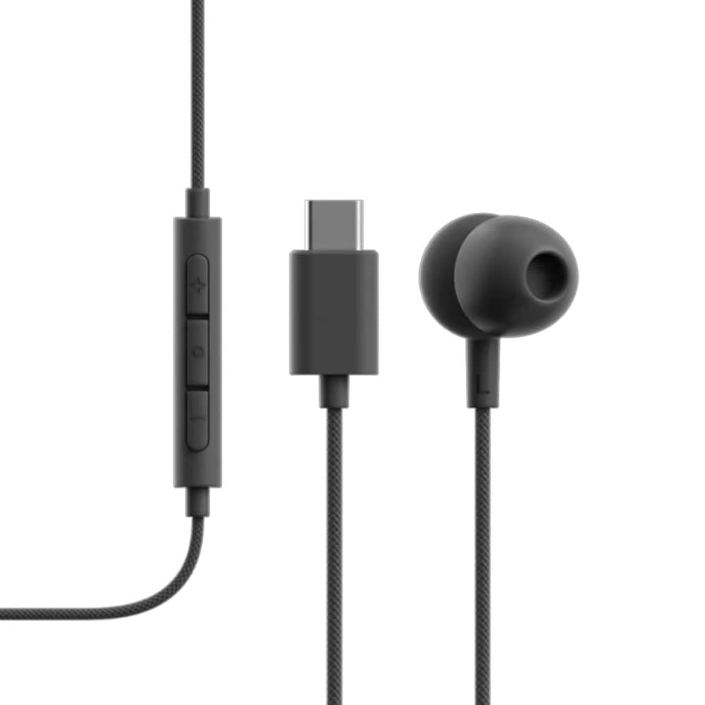 Sudio V3 kablede in-ear-øretelefoner / USB-C-øretelefoner med mikrofon og flettet kabel – Svart