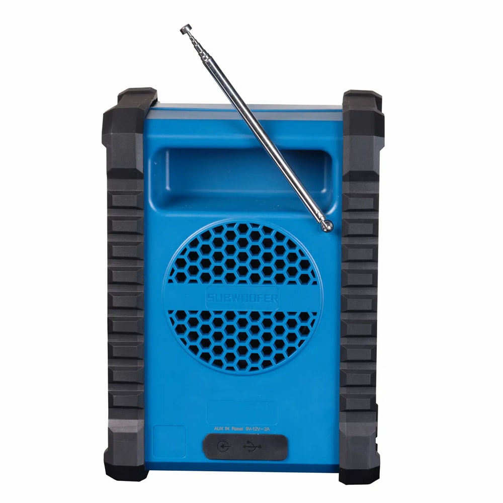 Denver WRB-60 anleggsradio med Bluetooth / byggeradio / oppladbar FM-radio med IP54