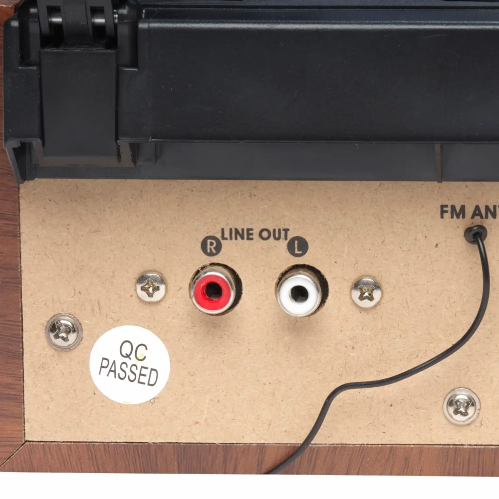 Denver VPR-190MK3 platespiller / LP-spiller med FM-radio / retro vinylspiller med høyttalere