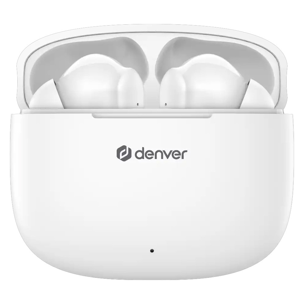Denver TWE-48W ekte trådløse hodetelefoner Bluetooth 5.3 / trådløse hodetelefoner - Hvit