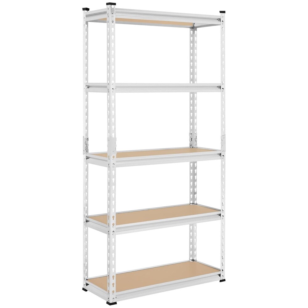 Reol med 5 justerbare hyller 153×75×30 cm / lagerhylle / metallreol med 875 kg kapasitet