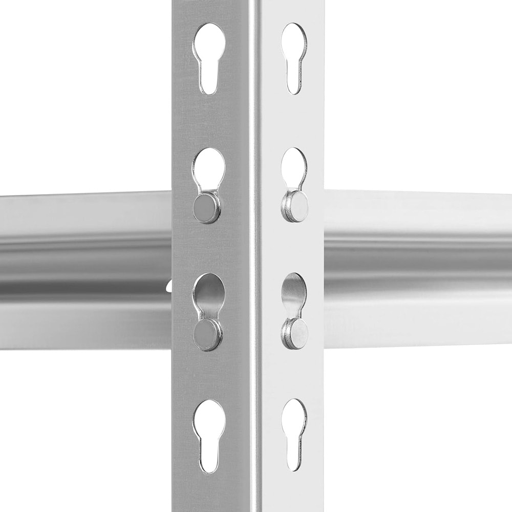 Reol med 5 justerbare hyller 153×75×30 cm / lagerhylle / metallreol med 875 kg kapasitet