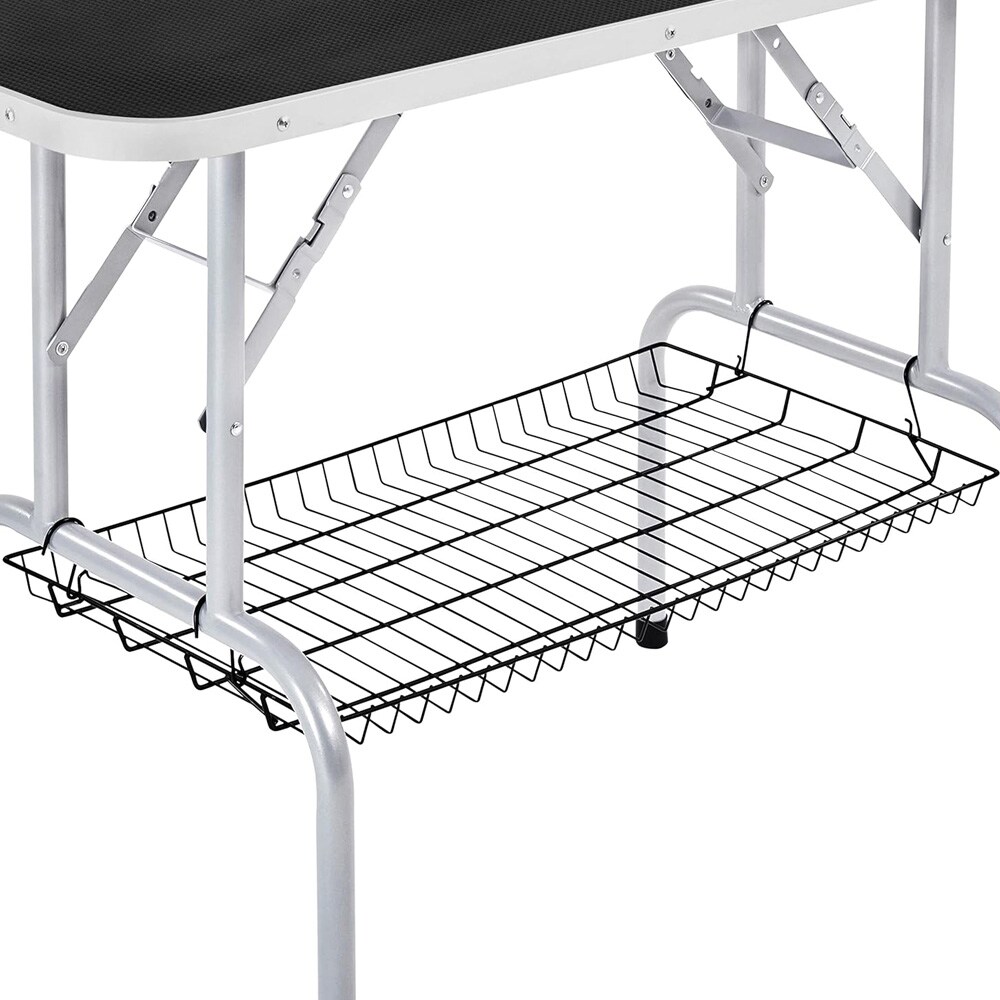 Trimmebord for hund 118×60×177 cm / sammenleggbart stellebord til kjæledyr med 2 seler
