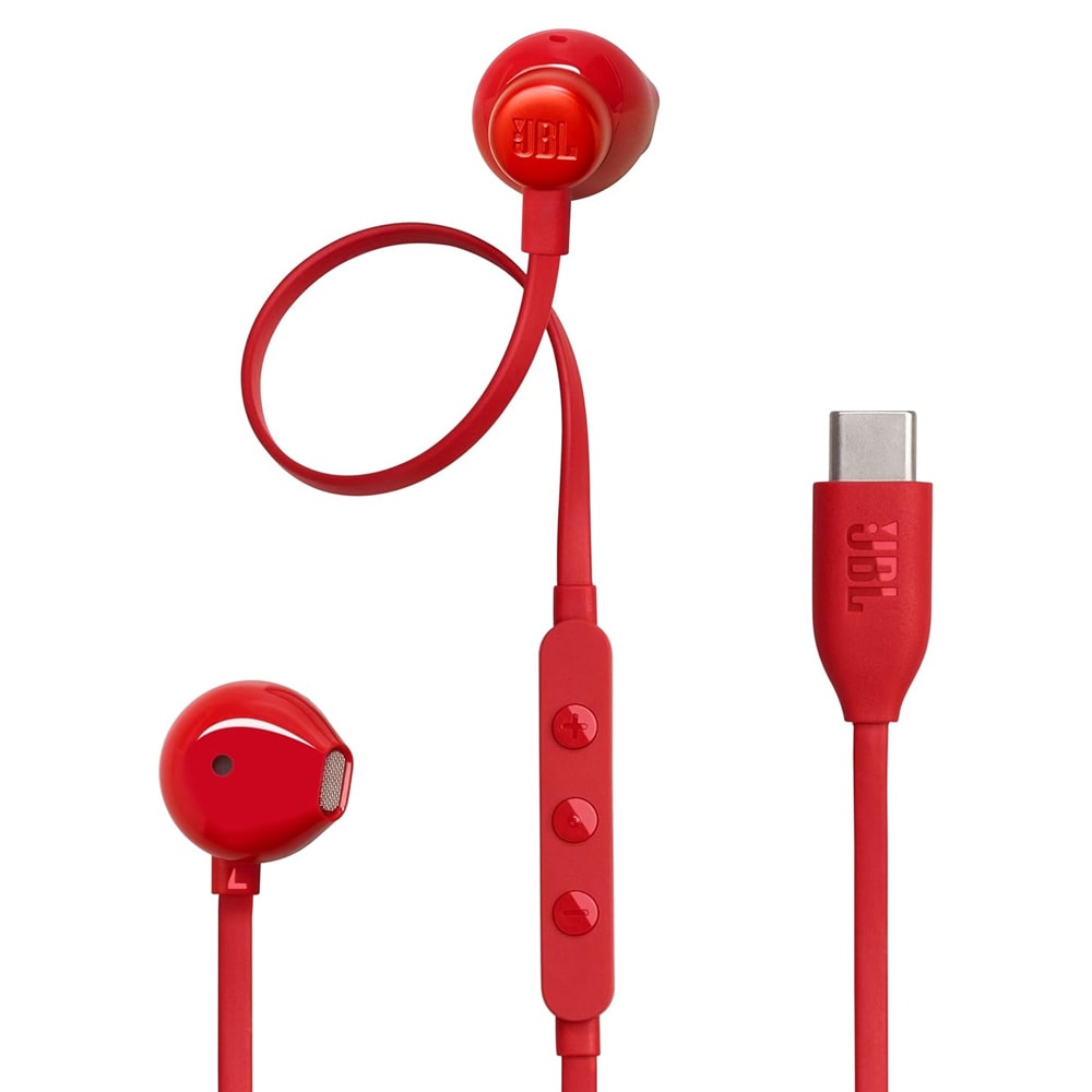 JBL Tune 305C kablede USB-C-ørepropper - rød