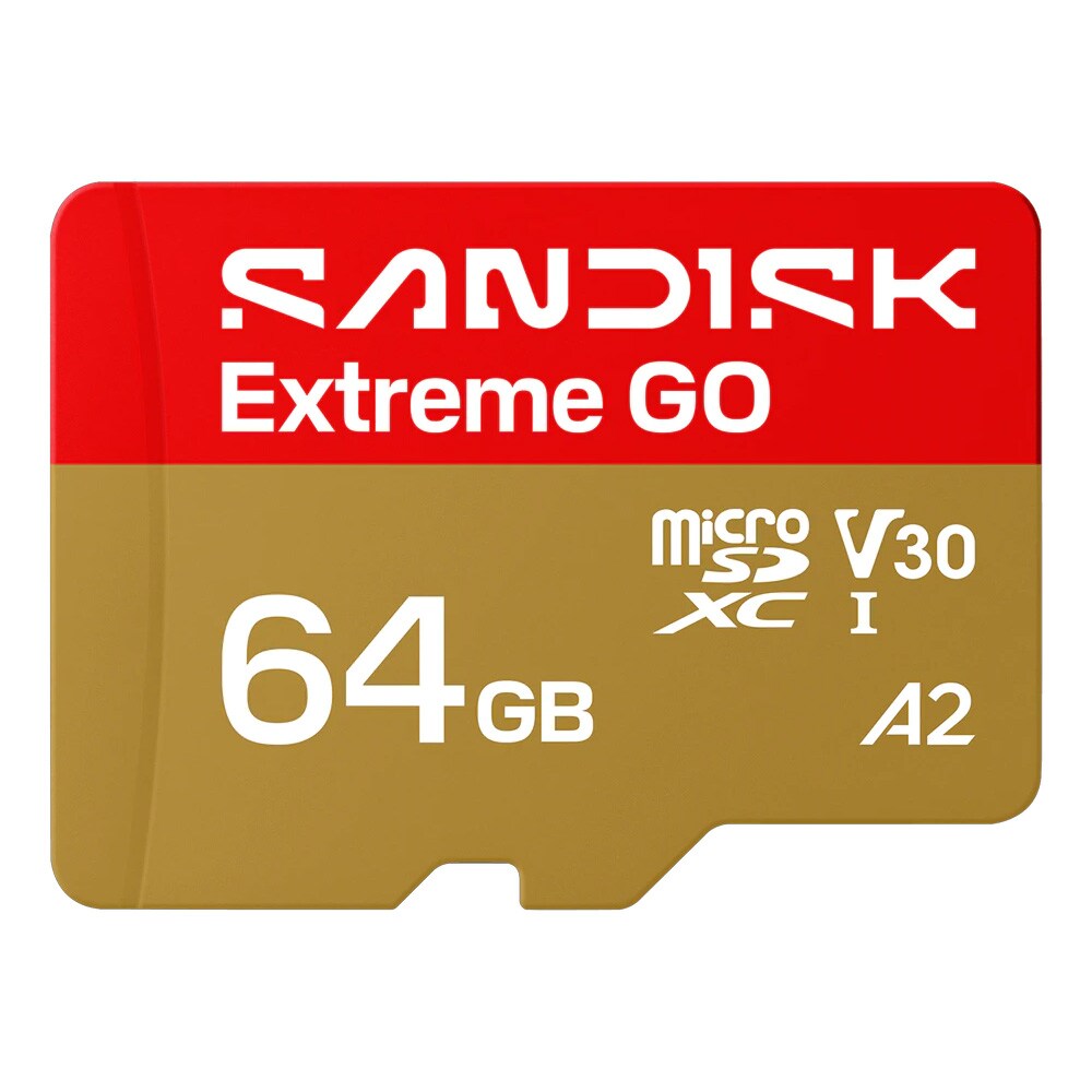 Sandisk Extreme GO microSDXC UHS-I-kort 64 GB / microSDXC-minnekort med U3 og V30