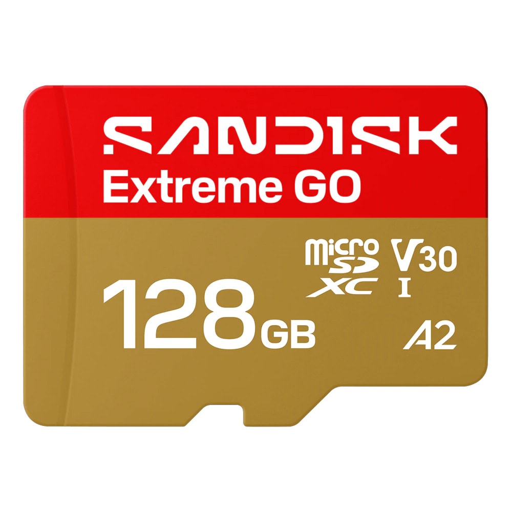 Sandisk Extreme GO microSDXC UHS-I-kort 128 GB / microSDXC-minnekort med U3 og V30