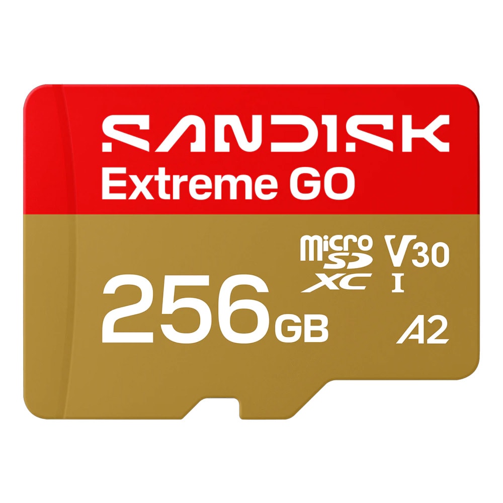Sandisk Extreme GO microSDXC UHS-I-kort 256 GB / microSDXC-minnekort med U3 og V30