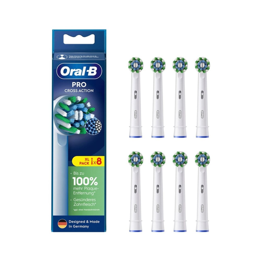 Oral-B Cross Action 4 pack - Utskiftningsbørstehodesett - for tannbørste (en pakke 4)