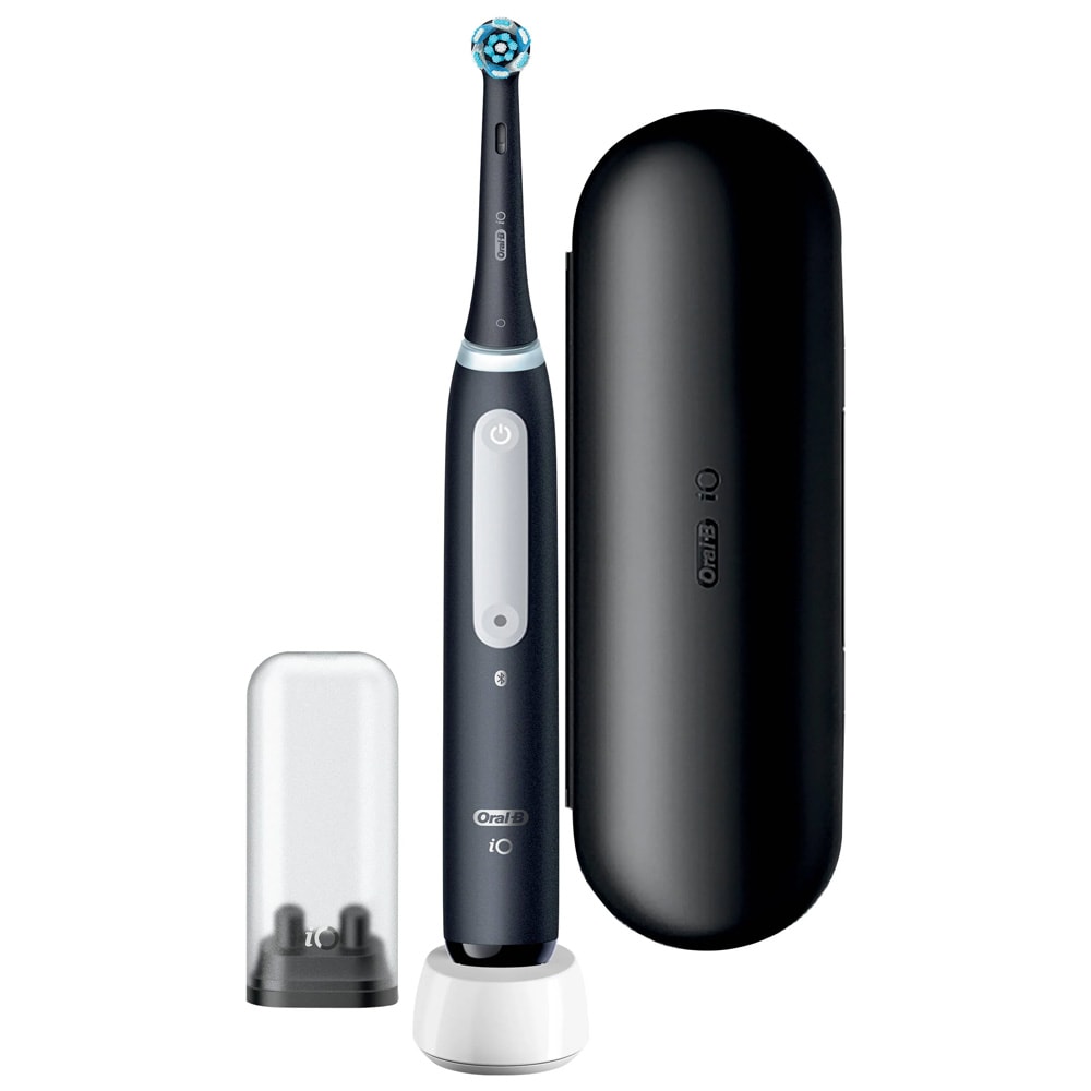 Oral-B iO Series 4 + reiseveske 415022 - matt svart / Elektrisk tannbørste med trykkontroll