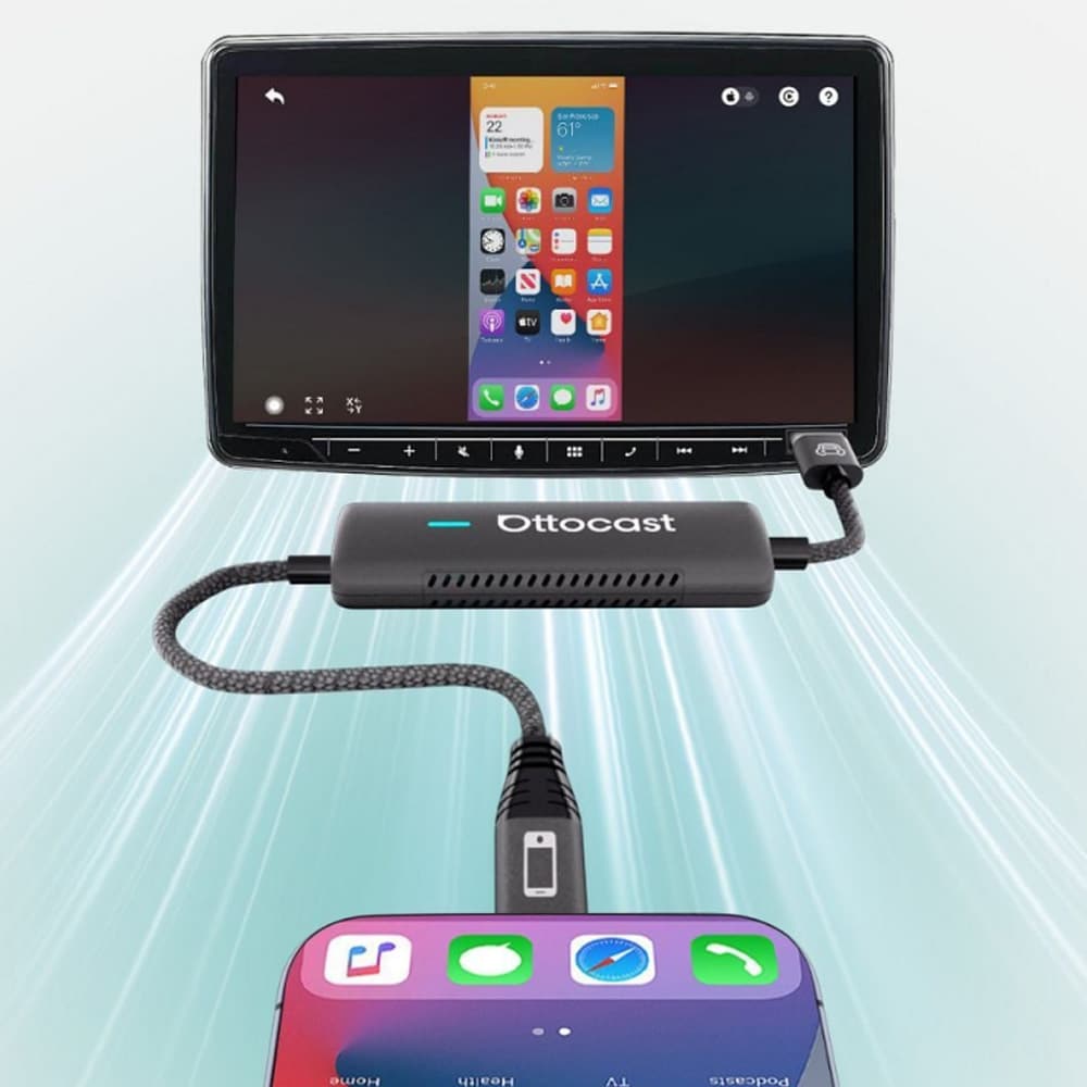 Ottocast Mirror Touch CA450-T CarPlay-adapter / Android Auto-adapter med skjermspeiling