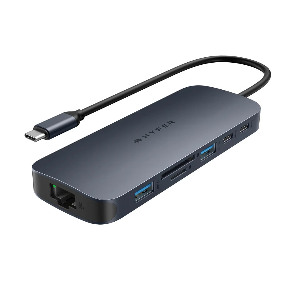 HyperDrive Next 11-ports USB-C-dokkingstasjon / USB-C-hub / dokkingstasjon for to skjermer