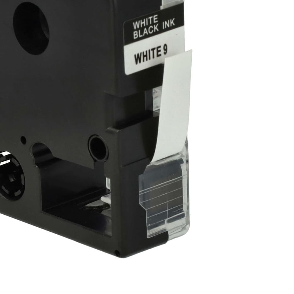 Kassett for Epson 9 mm svart / hvit - erstatter LC / Epson LabelWorks LW-300/400/500