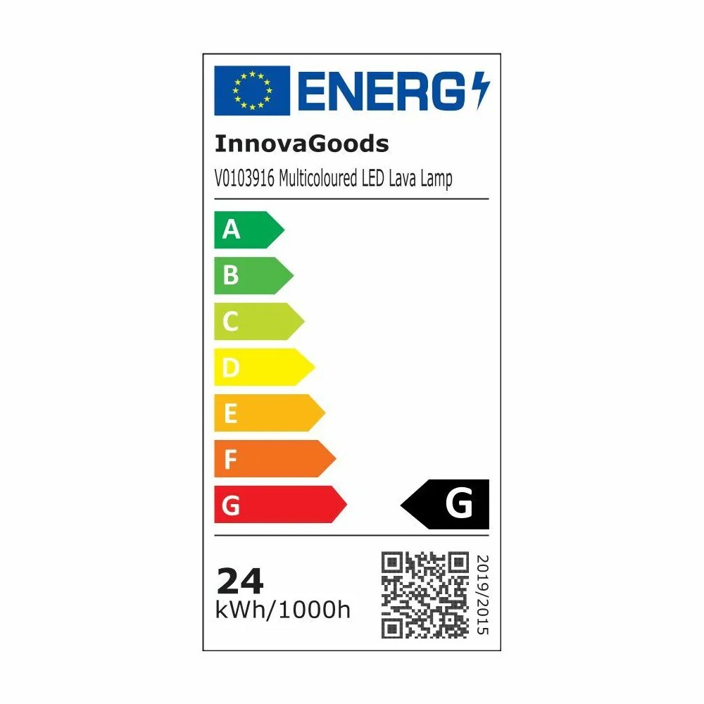 InnovaGoods LED-lavalampe / fargeskiftende lavalampe / retrolampe med 7 farger