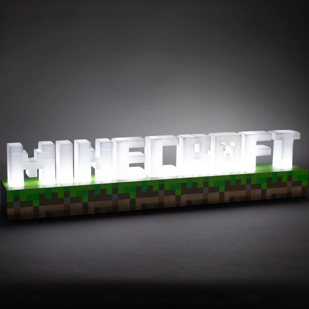 Paladone Minecraft Logo Light / Minecraft logo lys med pikselbokstaver