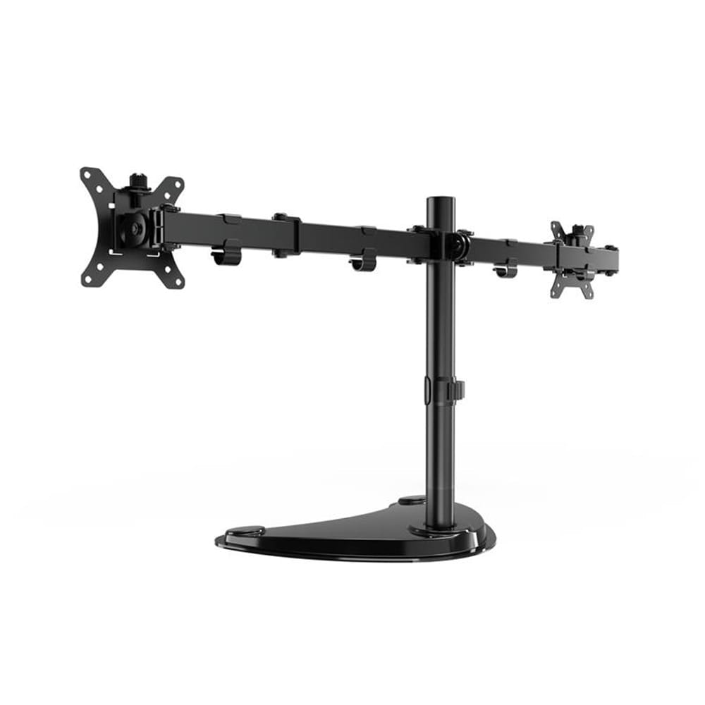 Skjermstativ for 2 x 13-32" skjermer / dobbelt skrivebordsstativ med tilt og rotasjon