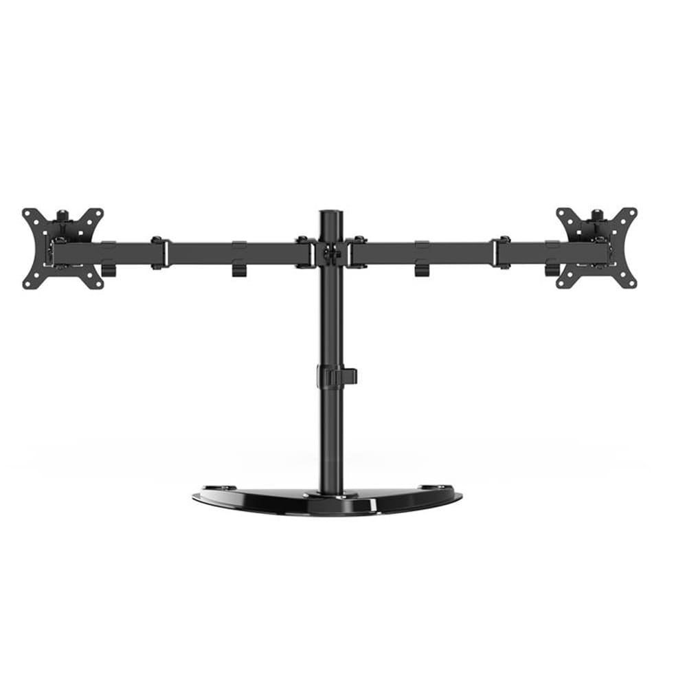 Skjermstativ for 2 x 13-32" skjermer / dobbelt skrivebordsstativ med tilt og rotasjon