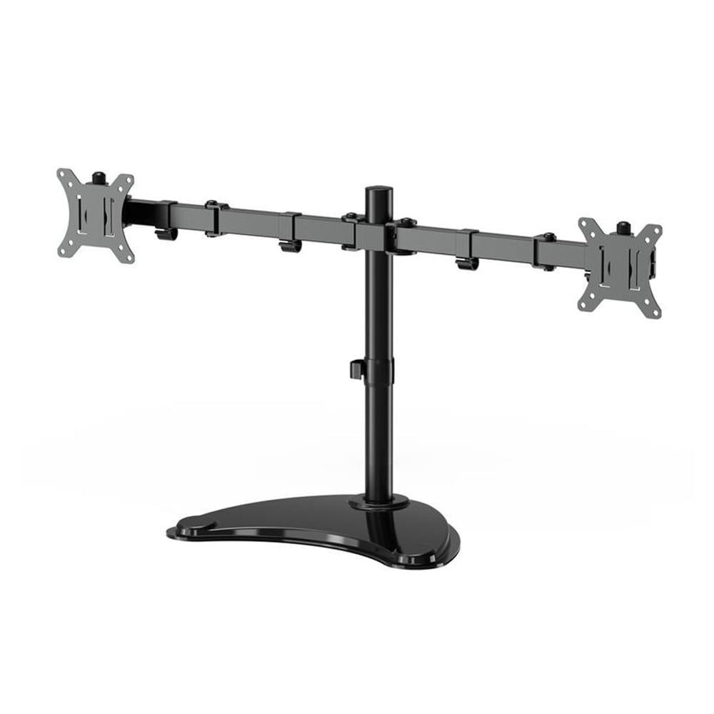 Skjermstativ for 2 x 13-32" skjermer / dobbelt skrivebordsstativ med tilt og rotasjon