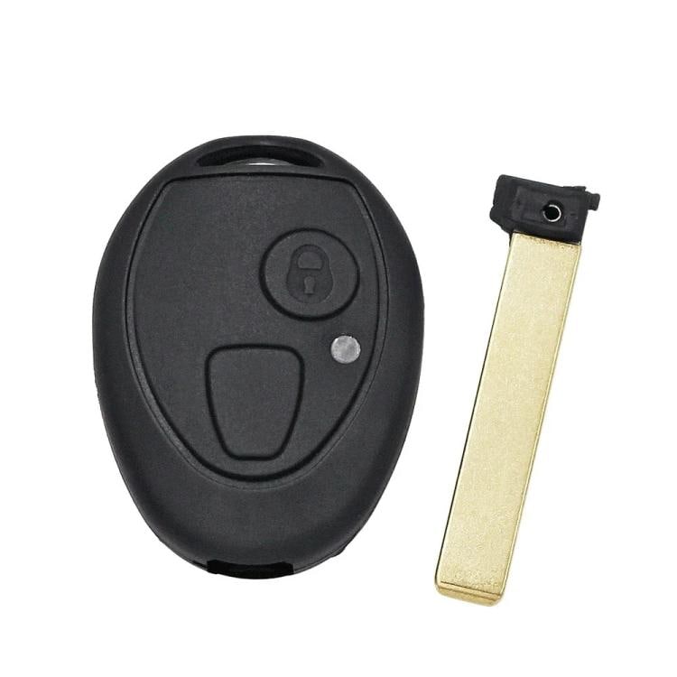Rett bilnøkkelskall for Land Rover/BMW/MG Rover, 2 knapper / Nøkkelhus for BMW Z3 Z4 X3 X5 E46 E39