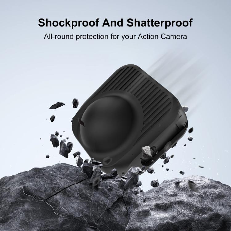 Silikondeksel til GoPro MAX2 / PULUZ linse- og kamerabeskyttelse / svart beskyttelse for linse og kamerahus