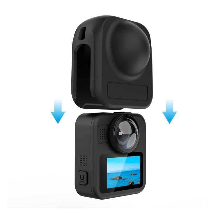 Silikondeksel til GoPro MAX2 / PULUZ linse- og kamerabeskyttelse / svart beskyttelse for linse og kamerahus