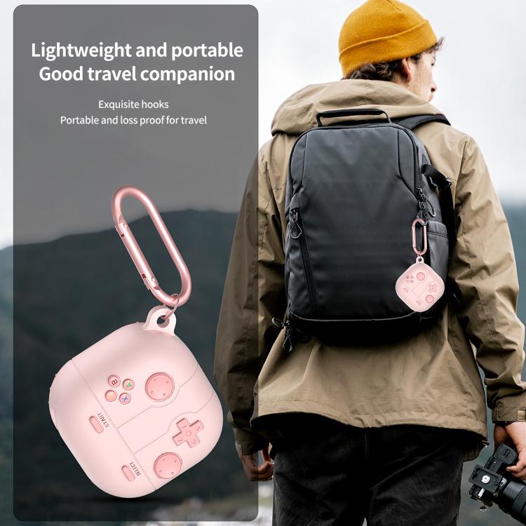 Silikonetui i retro gaming-stil til Samsung Galaxy Buds Core - Rosa