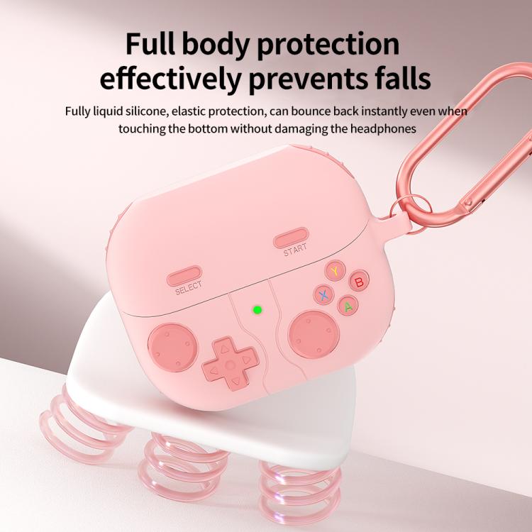 Silikonetui i retro gaming-stil til Samsung Galaxy Buds3 FE - Rosa