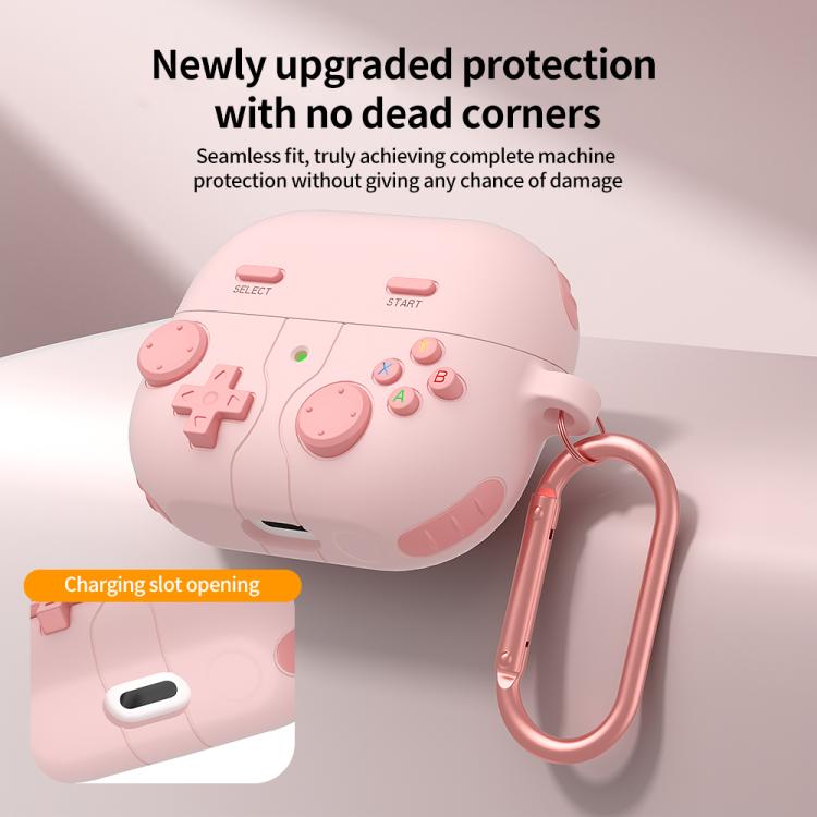 Silikonetui i retro gaming-stil til Samsung Galaxy Buds3 FE - Rosa