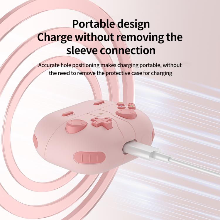 Silikonetui i retro gaming-stil til Samsung Galaxy Buds3/Buds3 Pro - Rosa