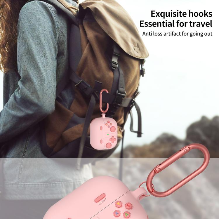 Silikonetui i retro gaming-stil til Samsung Galaxy Buds3/Buds3 Pro - Rosa