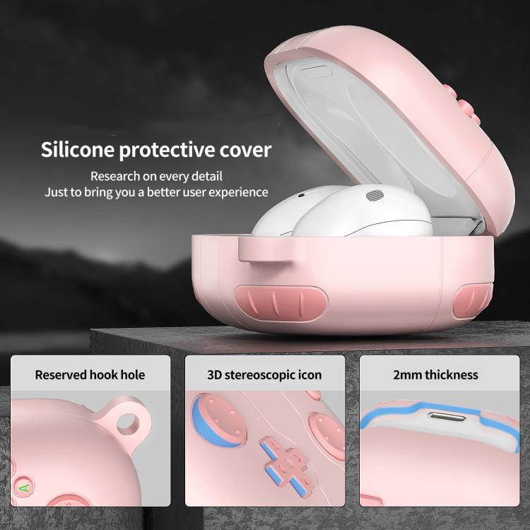 Silikonetui i retro gaming-stil til Samsung Galaxy Buds Live - Rosa