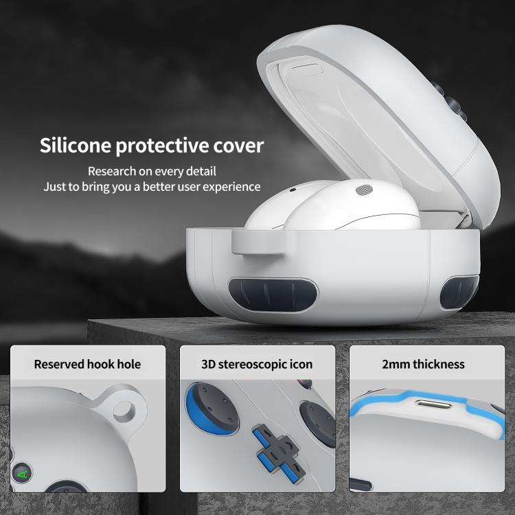 Silikonetui i retro gaming-stil til Samsung Galaxy Buds Core - Lysegrå