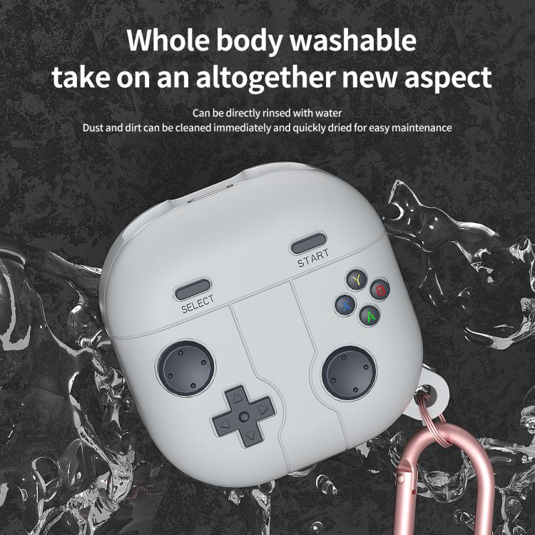 Silikonetui i retro gaming-stil til Samsung Galaxy Buds Core - Lysegrå