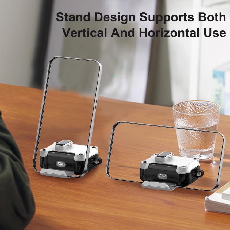 Magnetisk hodetelefonetui med lås til AirPods Pro 2 – Svart/hvit / beskyttelsesetui