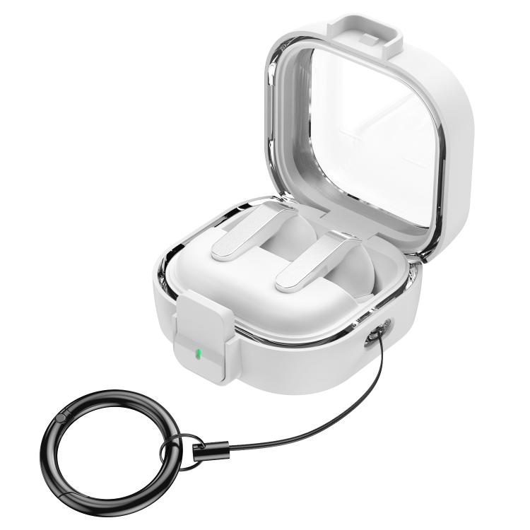Hodetelefonetui med klikklås til Galaxy Buds4/Buds4 Pro – Hvit
