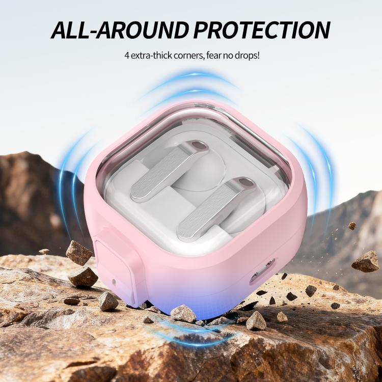 Hodetelefonetui med klikklås til Galaxy Buds4/Buds4 Pro – Rosa