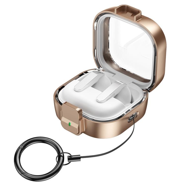 Hodetelefonetui med klikklås til Galaxy Buds4/Buds4 Pro – Roségull