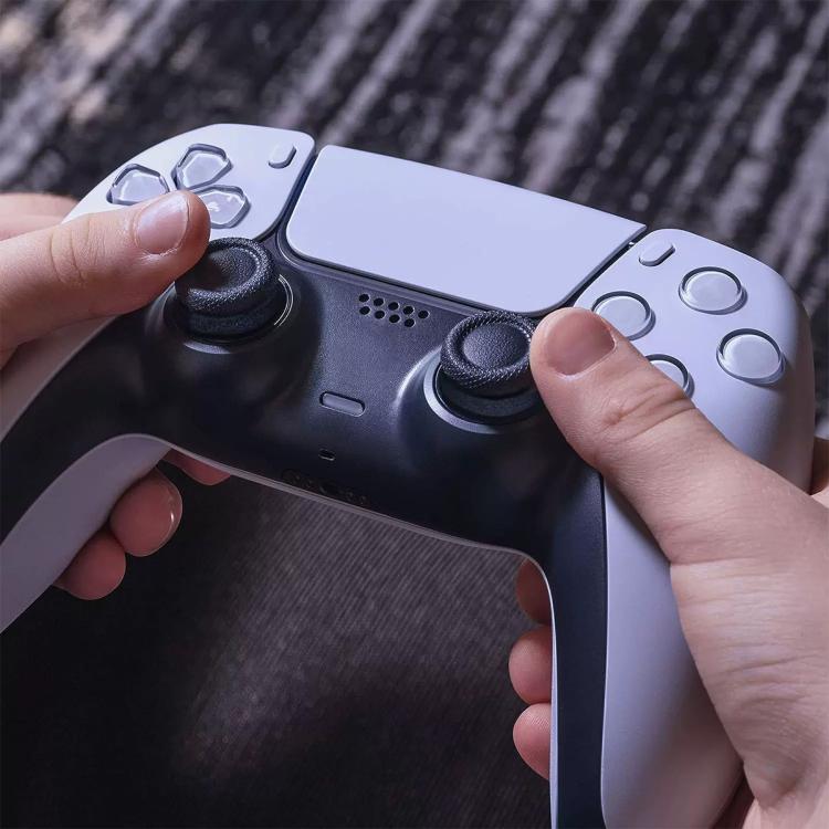 Presisjonsringer i myk silikon til PS4/PS5/Xbox/Switch, 8-pakning – Svart/lilla/hvit/grønn