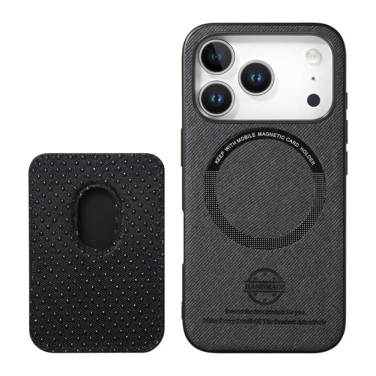 Magnetisk kunstlærveske med kortholder til iPhone 13 Pro Max - Svart