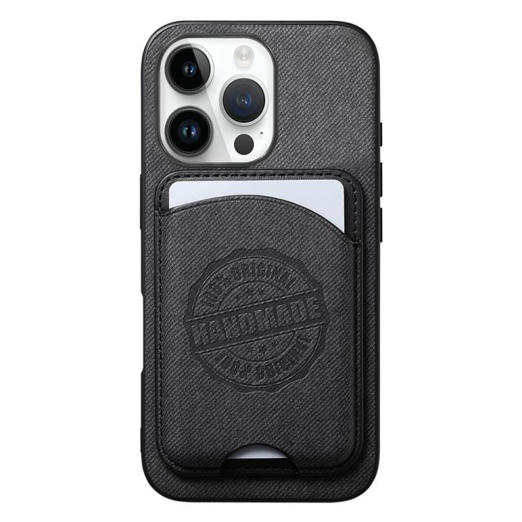 Magnetisk kunstlærveske med kortholder til iPhone 13 Pro Max - Svart