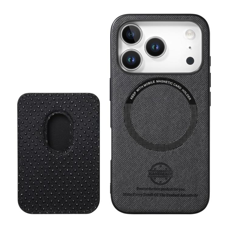 Magnetisk mobilveske i kunstlær med kortholder til iPhone 12 Pro - Svart