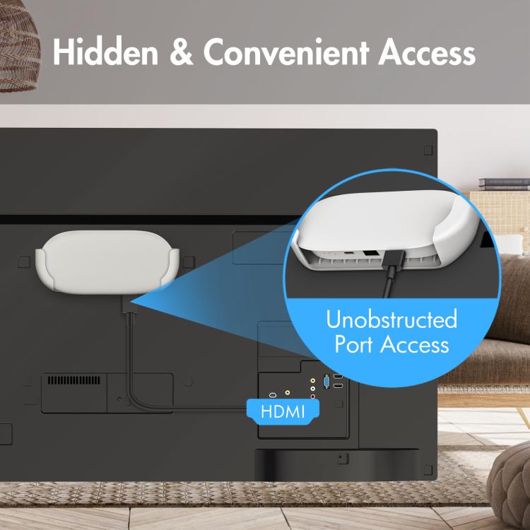 Holder for Google TV Streamer 4K – Hvit / Veggfeste for Google TV Streamer