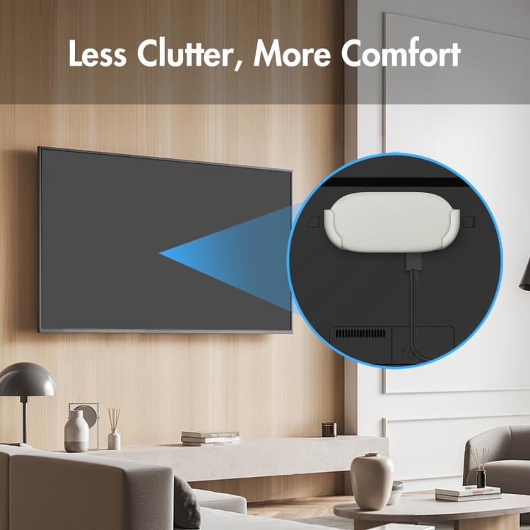 Holder for Google TV Streamer 4K – Hvit / Veggfeste for Google TV Streamer