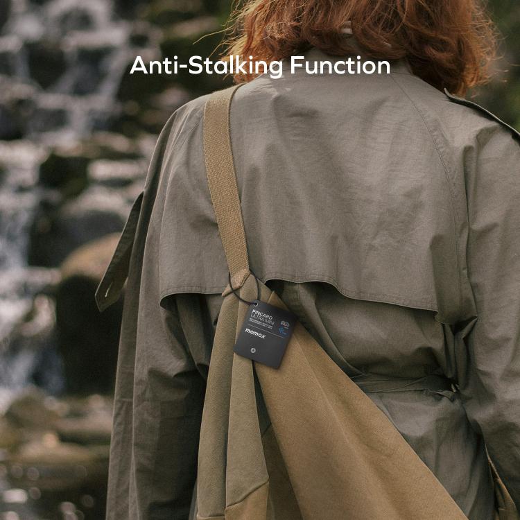 MOMAX BR18D PinCard UWB-sporingskort / Apple Find My tracker / ultratynt kort – Svart