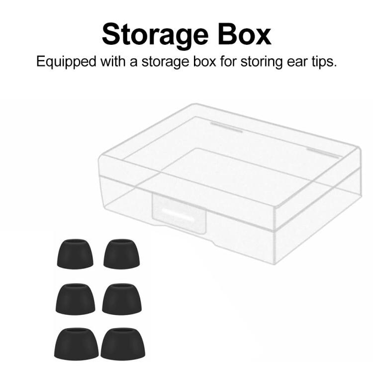 Silikonørepropper til Galaxy Buds Pro/R190, 3 par S/M/L – Svart