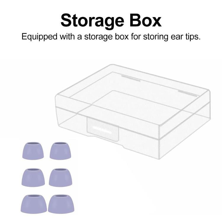 Silikonørepropper til Galaxy Buds Pro/R190, 3 par S/M/L – Lilla
