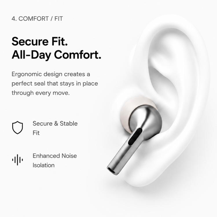 Silikonørepropper til Galaxy Buds3 Pro/Buds4 Pro, 3 par i størrelsene S/M/L – Rosa / erstatningspropper