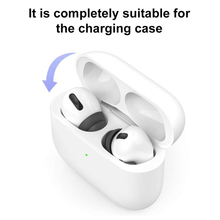 Støydempende ørepropper til AirPods Pro 1–2, 3 par i størrelsene S–M–L – Svart – erstatningspropper