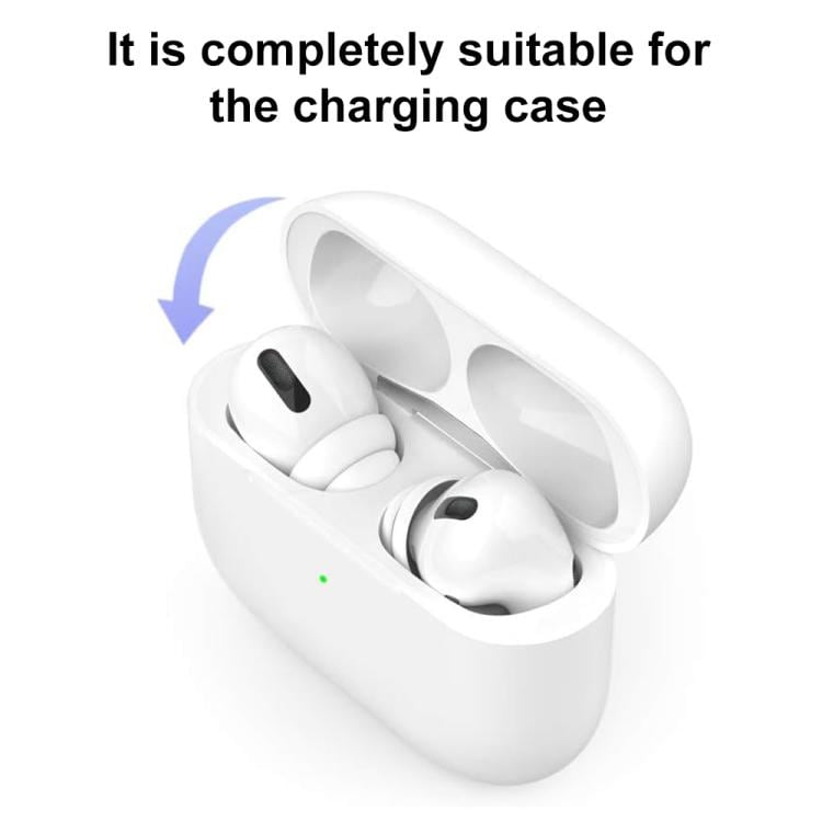 Støydempende ørepropper til AirPods Pro 1–2, 3 par i størrelsene S–M–L – Hvit – erstatningspropper