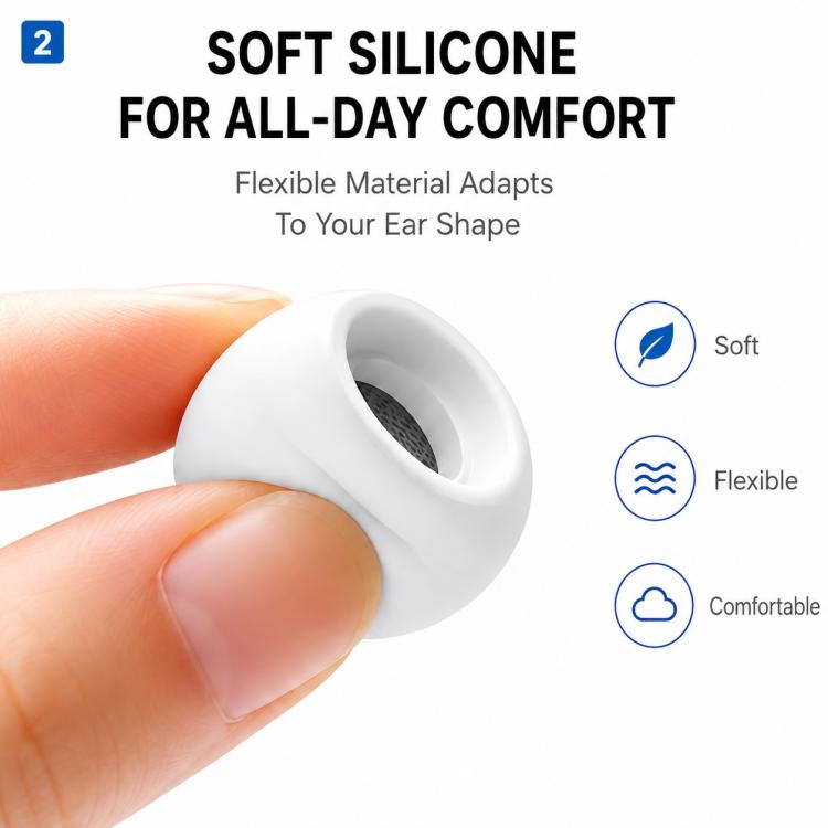 Silikonørepropper til AirPods Pro, 3 × 5 par, L·M·S·XS·XXS – Svart · erstatningspropper